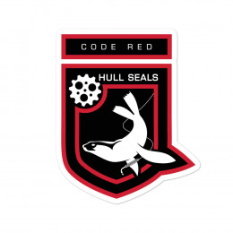 Hull Seals Code Red Shield Bubble-free stickers