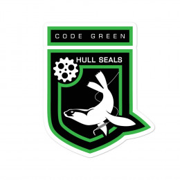Hull Seals Code Green Shield Bubble-free stickers