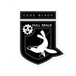 Hull Seals Code Black Shield Bubble-free stickers (Hi-Vis)