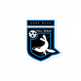 Hull Seals Code Blue Shield Bubble-free stickers